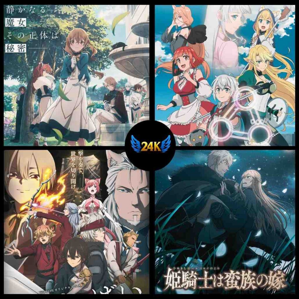 Official key visuals of Top 10 Fantasy Anime of 2025