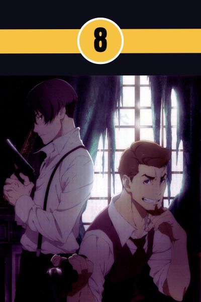 91-days-anime-mafia-revenge-angela-nero.jpg 91 Days anime visual featuring Angelo Lagusa and Nero Vanetti with guns, set in a mafia underworld backdrop