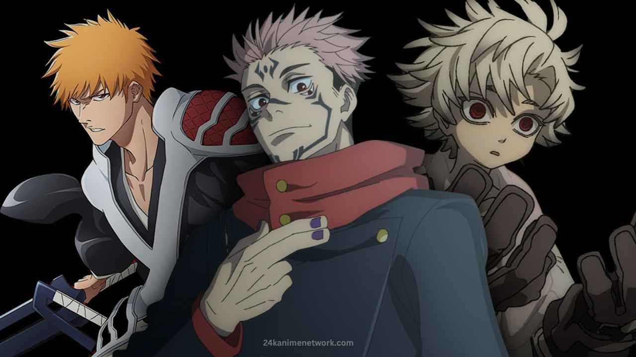 Ichigo Kurosaki, Ryomen Sukuna and Rudo from dark shonen anime