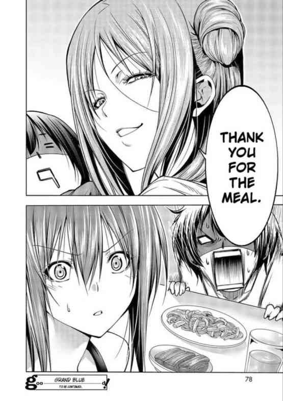 Sakurako Busujima in a Grand Blue manga scene